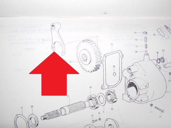 Schaltgabel im Allradgetriebe UTB + Fiat DT