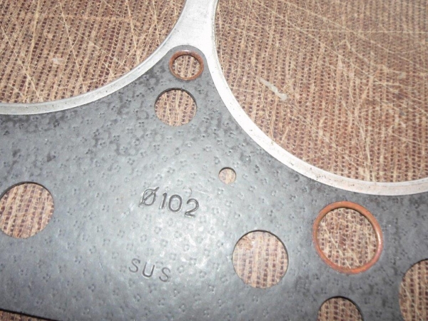 Zylinderkopfdichtung UTB mit 102 mm z.B. UTB302