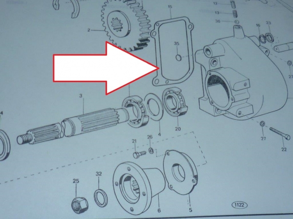 Dichtung Allradgetriebe DT zum Differenzial Fiat UTB