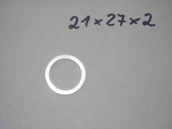 Aluminium Scheibe 21x27x2 mm für Hohlschraube am Lenkorbitrol UTB Fiat