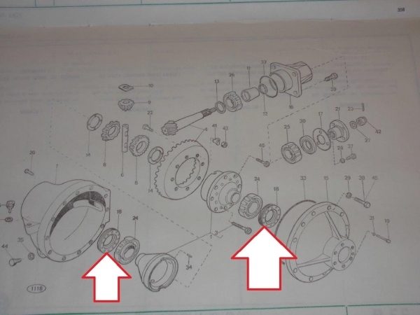 Mutter groß im Differenzial Vorderachse UTB Fiat DT Modelle Allrad Vorderachse
