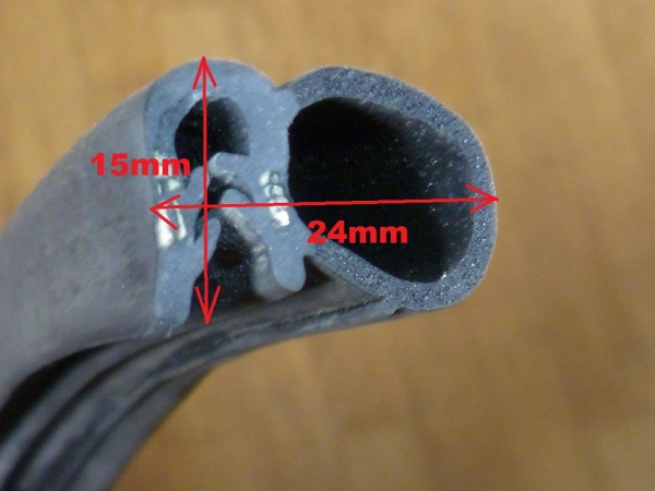Dichtgummi Kanntengummi Klemmbereich 1 bis 3 mm
