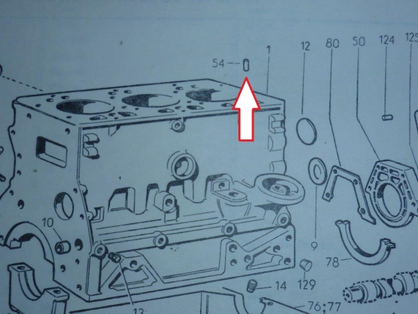 Stift mit Ölbohrung für Zylinderkopf UTB Fiat TIH