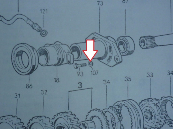 Sichrungsblech Getriebe UTB Fiat TIH A10