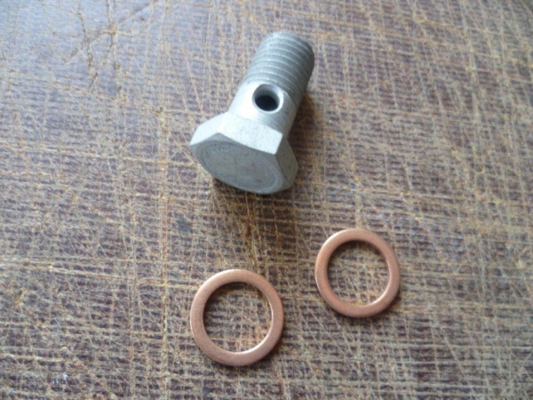 Hohlschraube M12 x 1,5 mit 2 Kupferdichtungen