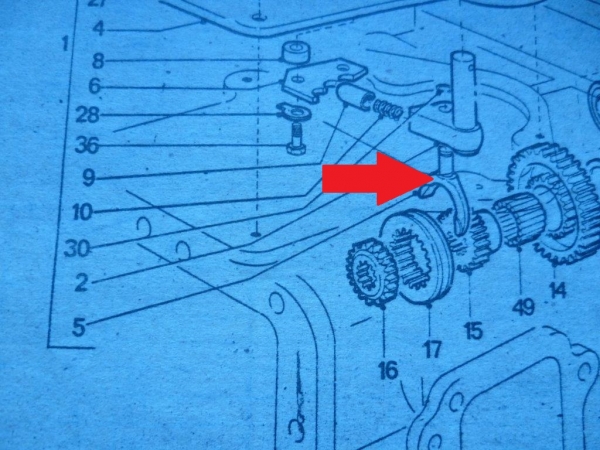Schaltgabel für Zapfwelle UTB 302