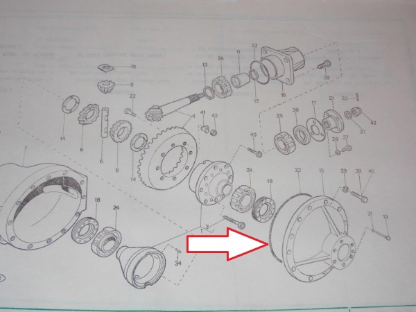 Gummiring für Deckel vom  Differenzial der Vorderachse 1 Stück Fiat + UTB DT Modelle