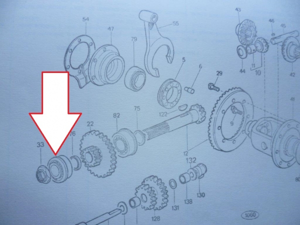 Kugellager vorn Antriebswelle Differenzial UTB TIH Fiat 480640 55.46 , 65.46,  70.56