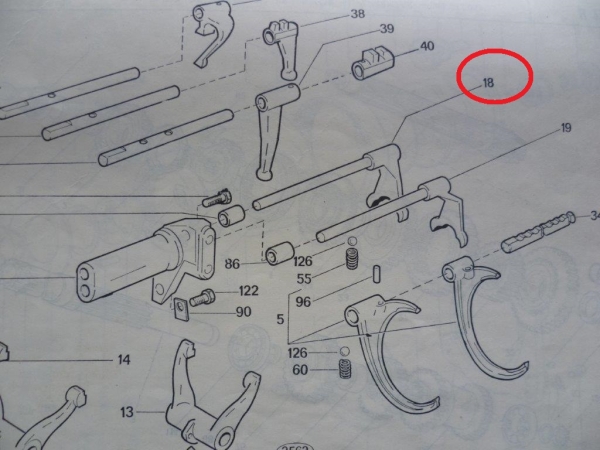 Schaltgabel für Getriebe UTB 550 + Fiat Traktoren