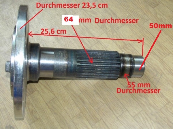 Steckachse hinten Radnabe Traktor Fiat 550 640 - 65.46 70.56