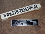 Typenschild VEB Schlepperwerk Nordhausen
