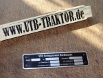 Typenschild Aluminium Schlepperwerk Nordhausen