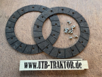 Kupplungsbelag für Fiat Traktor 411 - 415 + 315 auch DT 2 Stück + Nieten