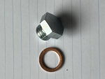 Verschlußschraube mit Kupferdichtung  für Dieselfilter UTB TIH Fiat M14x1,5