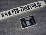 Typenschild UTB 5 cm x 7 cm  Aluminium